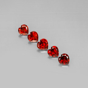 2.83 ct Red Almandine Garnet Gemstone, Almandine Garnet Gem in Heart Facet Shape for Sale.