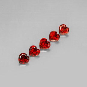 2.83 ct Red Almandine Garnet Stone, Natural Almandine Garnet in Heart Facet Shape for Sale