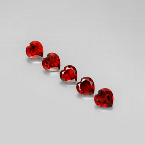 2.92 ct Red Almandine Garnet Gemstone, Almandine Garnet Gem in Heart Facet Shape for Sale.