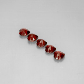 Almandine Garnet Gemstone in 5 x 5 mm (calibrated) Size for Sale, Almandine Garnet Stone in Deep Red Color