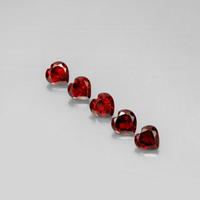 2.93 ct Red Almandine Garnet Gemstone, Almandine Garnet Gem in Heart Facet Shape for Sale.