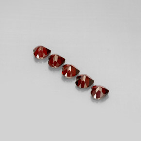 Almandine Garnet Gemstone in 5 x 5 mm (calibrated) Size for Sale, Almandine Garnet Stone in Deep Red Color