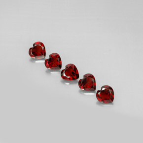 2.46 ct Red Almandine Garnet Gemstone, Almandine Garnet Gem in Heart Facet Shape for Sale.