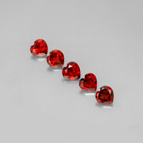 2.81 ct Red Almandine Garnet Gemstone, Almandine Garnet Gem in Heart Facet Shape for Sale.
