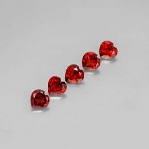 2.81 ct Red Almandine Garnet Stone, Natural Almandine Garnet in Heart Facet Shape for Sale