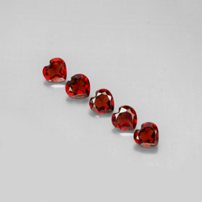 2.70 ct Red Almandine Garnet Gemstone, Almandine Garnet Gem in Heart Facet Shape for Sale.