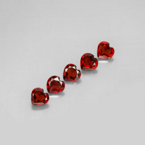 2.70 ct Red Almandine Garnet Stone, Natural Almandine Garnet in Heart Facet Shape for Sale