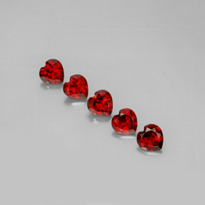 2.87 ct Red Almandine Garnet Gemstone, Almandine Garnet Gem in Heart Facet Shape for Sale.