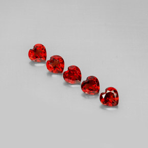 2.76 ct Red Almandine Garnet Gemstone, Almandine Garnet Gem in Heart Facet Shape for Sale.