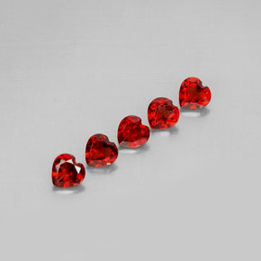 2.76 ct Red Almandine Garnet Stone, Natural Almandine Garnet in Heart Facet Shape for Sale