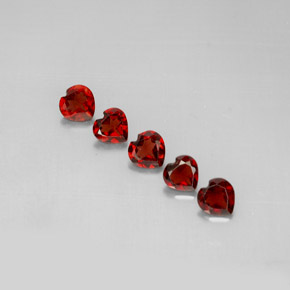 2.68 ct Red Almandine Garnet Gemstone, Almandine Garnet Gem in Heart Facet Shape for Sale.