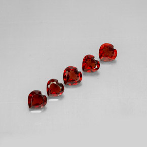 2.68 ct Red Almandine Garnet Stone, Natural Almandine Garnet in Heart Facet Shape for Sale