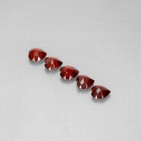 Almandine Garnet Gemstone in 5 x 5 mm (calibrated) Size for Sale, Almandine Garnet Stone in Deep Red Color