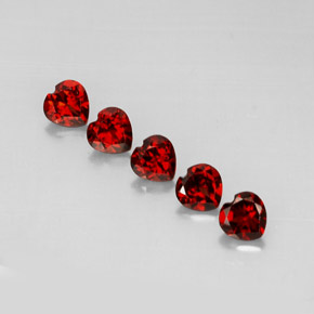 3.06 ct Red Almandine Garnet Gemstone, Almandine Garnet Gem in Heart Facet Shape for Sale.