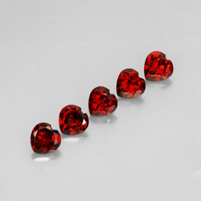 3.06 ct Red Almandine Garnet Stone, Natural Almandine Garnet in Heart Facet Shape for Sale