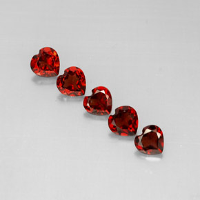 2.75 ct Red Almandine Garnet Gemstone, Almandine Garnet Gem in Heart Facet Shape for Sale.