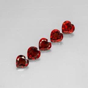 2.75 ct Red Almandine Garnet Stone, Natural Almandine Garnet in Heart Facet Shape for Sale