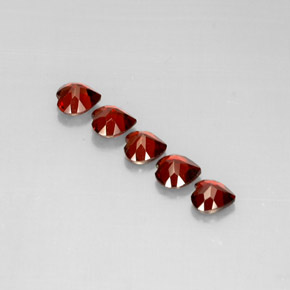 Almandine Garnet Gemstone in 5.3 x 5.2 mm Size for Sale, Almandine Garnet Stone in Deep Red Color