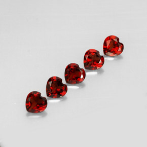 2.72 ct Red Almandine Garnet Stone, Natural Almandine Garnet in Heart Facet Shape for Sale