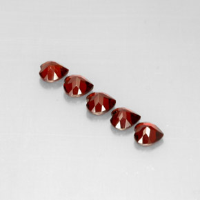 Almandine Garnet Gemstone in 5 x 5 mm (calibrated) Size for Sale, Almandine Garnet Stone in Deep Red Color