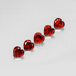 2.68 ct Red Almandine Garnet Stone, Natural Almandine Garnet in Heart Facet Shape for Sale