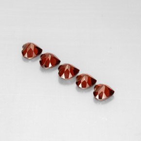 Almandine Garnet Gemstone in 5 x 5 mm (calibrated) Size for Sale, Almandine Garnet Stone in Deep Red Color