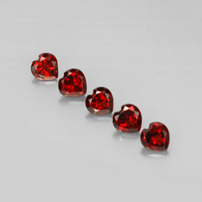 2.78 ct Red Almandine Garnet Gemstone, Almandine Garnet Gem in Heart Facet Shape for Sale.