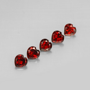 2.78 ct Red Almandine Garnet Stone, Natural Almandine Garnet in Heart Facet Shape for Sale