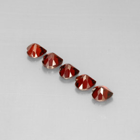 Almandine Garnet Gemstone in 5 x 5 mm (calibrated) Size for Sale, Almandine Garnet Stone in Deep Red Color