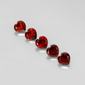 2.94 ct Red Almandine Garnet Gemstone, Almandine Garnet Gem in Heart Facet Shape for Sale.