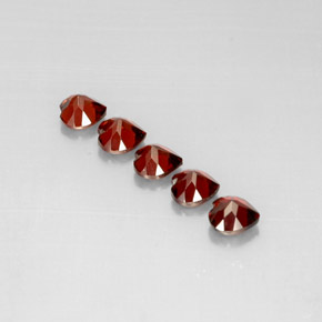 Almandine Garnet Gemstone in 5 x 5 mm (calibrated) Size for Sale, Almandine Garnet Stone in Deep Red Color