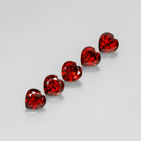 3.22 ct Red Almandine Garnet Stone, Natural Almandine Garnet in Heart Facet Shape for Sale