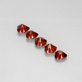 Almandine Garnet Gemstone in 5 x 5 mm (calibrated) Size for Sale, Almandine Garnet Stone in Deep Red Color