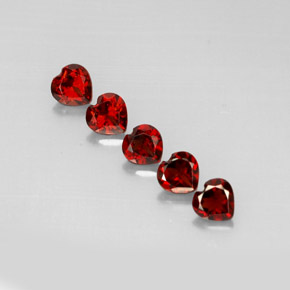 3.01 ct Red Almandine Garnet Gemstone, Almandine Garnet Gem in Heart Facet Shape for Sale.