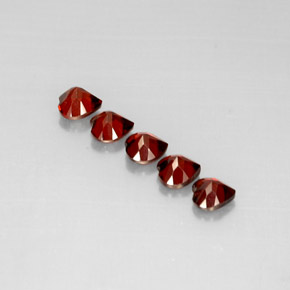Almandine Garnet Gemstone in 5 x 5 mm (calibrated) Size for Sale, Almandine Garnet Stone in Deep Red Color