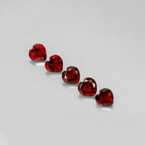 2.65 ct Red Almandine Garnet Gemstone, Almandine Garnet Gem in Heart Facet Shape for Sale.
