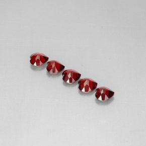Almandine Garnet Gemstone in 5 x 5 mm (calibrated) Size for Sale, Almandine Garnet Stone in Deep Red Color