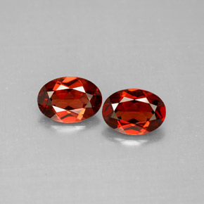 1.82 ct Red Almandine Garnet Gemstone, Almandine Garnet Gem in Oval Facet Shape for Sale.