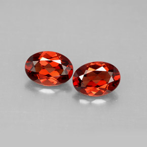 1.84 ct Red Almandine Garnet Gemstone, Almandine Garnet Gem in Oval Facet Shape for Sale.