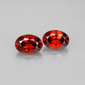 2.05 ct Red Almandine Garnet Gemstone, Almandine Garnet Gem in Oval Facet Shape for Sale.