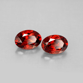 2.05 ct Red Almandine Garnet Stone, Natural Almandine Garnet in Oval Facet Shape for Sale