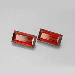 2.25 ct Red Almandine Garnet Stone, Natural Almandine Garnet in Baguette Facet Shape for Sale