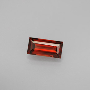 1.05 ct Red Almandine Garnet Gemstone, Almandine Garnet Gem in Baguette Facet Shape for Sale.