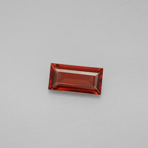 0.84 ct Red Almandine Garnet Gemstone, Almandine Garnet Gem in Baguette Facet Shape for Sale.