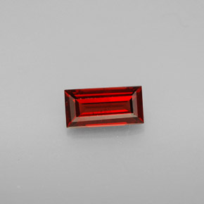 1.07 ct Red Almandine Garnet Gemstone, Almandine Garnet Gem in Baguette Facet Shape for Sale.