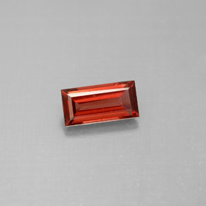 1.05 ct Red Almandine Garnet Gemstone, Almandine Garnet Gem in Baguette Facet Shape for Sale.