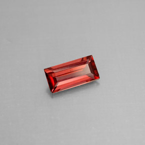 0.86 ct Red Almandine Garnet Stone, Natural Almandine Garnet in Baguette Facet Shape for Sale