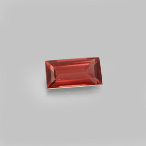 1.17 ct Red Almandine Garnet Gemstone, Almandine Garnet Gem in Baguette Facet Shape for Sale.