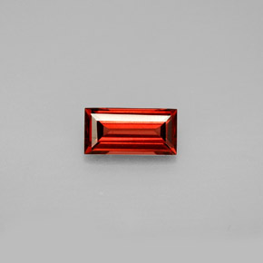 1.02 ct Red Almandine Garnet Gemstone, Almandine Garnet Gem in Baguette Facet Shape for Sale.