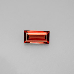 1.01 ct Red Almandine Garnet Gemstone, Almandine Garnet Gem in Baguette Facet Shape for Sale.